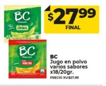 Supermayorista Vital BC Jugo en Polvo Varios Sabores x 18/20gr oferta