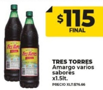 Supermayorista Vital Tres Torres Amargo Varios Sabores x 1.5lt oferta