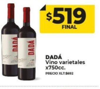 Supermayorista Vital Dadá Vino Varietales x 750cc oferta