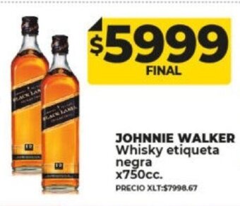 Supermayorista Vital Johnnie Walker Whisky Etiqueta Negra x 750cc oferta