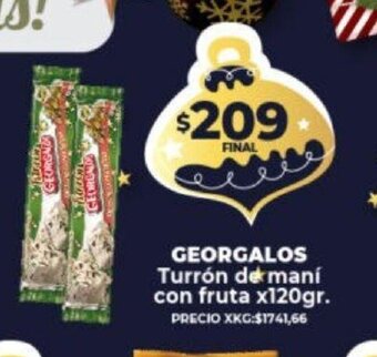 Supermayorista Vital Georgalos Turrón de Maní Con Fruta x 120gr oferta