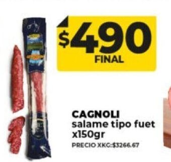 Supermayorista Vital Cagnoli Salame Tipo Fuet x 150gr oferta