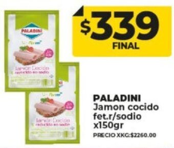 Supermayorista Vital Paladini Jamon Cocido Fet. R/Sodio x 150gr oferta
