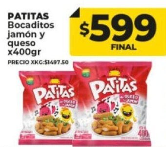 Supermayorista Vital Patitas Bocaditos Jamón Y Queso x 400gr oferta
