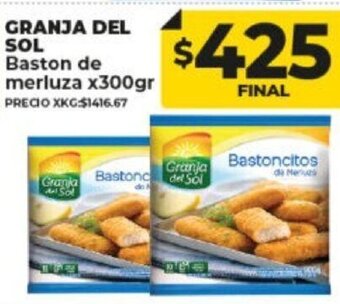 Supermayorista Vital Granja Del Sol Baston De Merluza x 300gr oferta