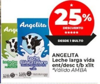 Supermayorista Vital Angelita Leche Larga Vida Ent/Desc t/b x 1lt oferta