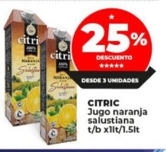 Supermayorista Vital Citric Jugo Naranja Salustiana t/b x 1lt/1.5lt oferta