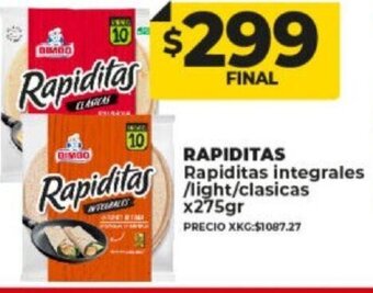 Supermayorista Vital Rapiditas Integrales /Light/Clasicas x 275gr oferta