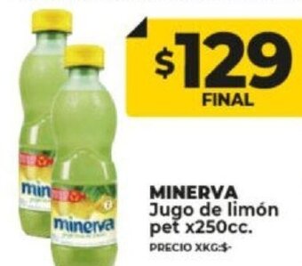 Supermayorista Vital Minerva Jugo de Limón pet x 250cc oferta