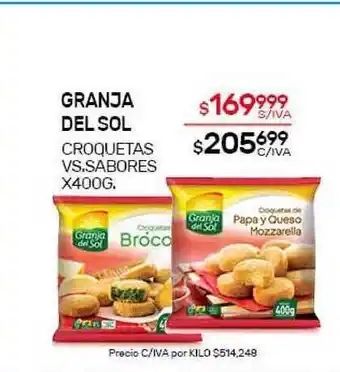 Nini Mayorista Granja Del Sol Croquetas vs. Sabores x400g oferta