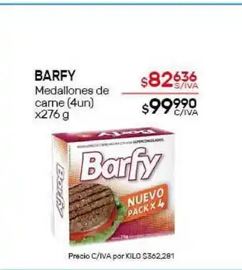 Nini Mayorista Barfy Medallones de carne (4un) x276g oferta