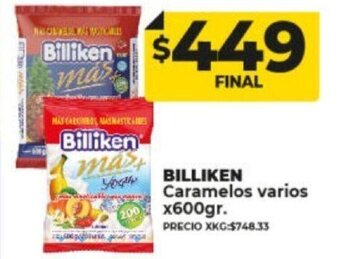 Supermayorista Vital Billiken Caramelos Varios x600gr oferta