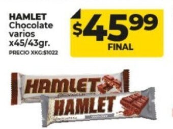 Supermayorista Vital Hamlet Chocolate Varios x 45/43gr oferta