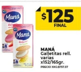 Supermayorista Vital Maná Galletitas Rell. Varias x152/165gr oferta