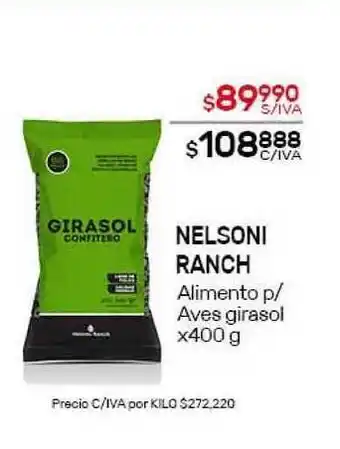 Nini Mayorista Nelsoni Ranch Alimento p-Aves girasol x400g oferta