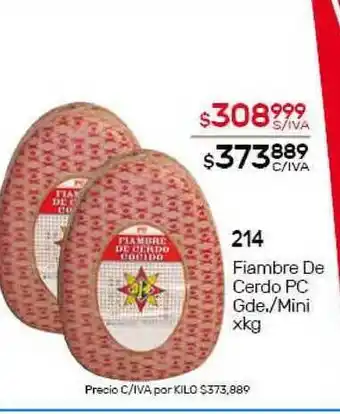 Nini Mayorista 214 Fiambre De Cerdo PC Gde.-Mini xkg oferta