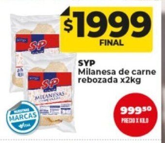 Supermayorista Vital Syp Milanesa de Carne Rebozada x 2kg oferta