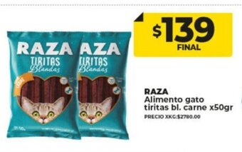 Supermayorista Vital Raza Alimento Gato Tiritas Bl. Carne x 50gr oferta