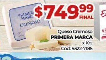 Diarco Queso Cremoso Primera Marca oferta