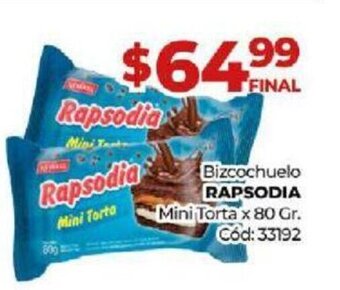 Diarco Bizcochuelo Rapsodia oferta