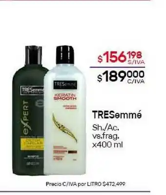 Nini Mayorista Tresemmé Sh.-Ac. vs. frag. x400ml oferta