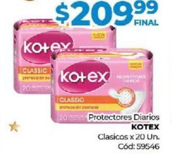 Diarco Protectores Diarios Kotex oferta