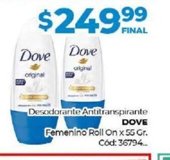 Diarco Desodorante Antitranspirante Dove oferta