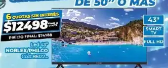 Diarco Led 43" Noblex/ Philco oferta