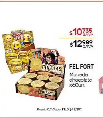 Fel Fort Moneda chocolate x60un