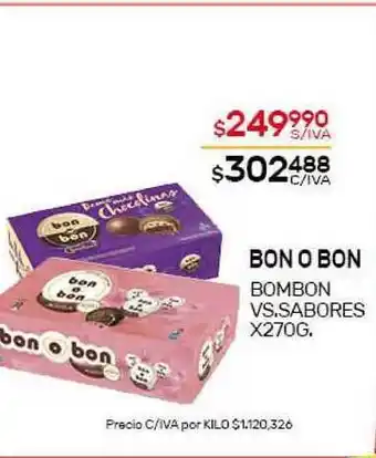 Nini Mayorista Bon O Bon Bombon vs. Sabores x270g oferta