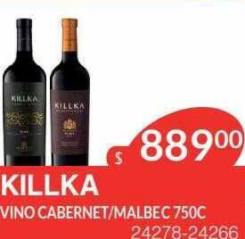 Masivos Killka vino cabernet malbec oferta