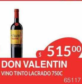 Masivos Don valentin vino tinto lacrado oferta