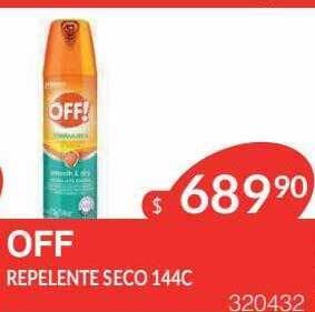 Masivos Off repelente seco 144c oferta