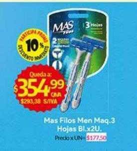Medamax Mas filos men maq 3 hojas oferta