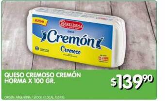Jumbo Queso cremoso cremón horma oferta