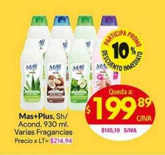 Medamax Mas+plus sh acond varias fragancias oferta