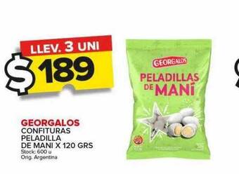 Carrefour Maxi Georgalos confituras peladilla de mani oferta