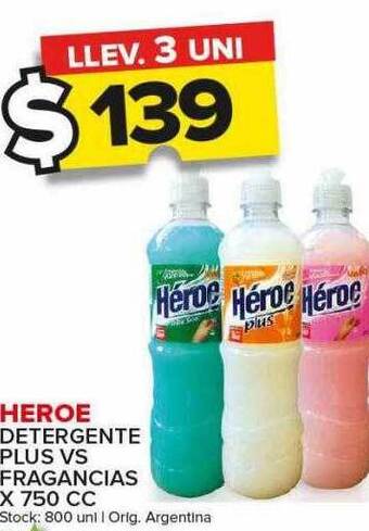 Carrefour Maxi Heroe detergente plus vs fragancias oferta