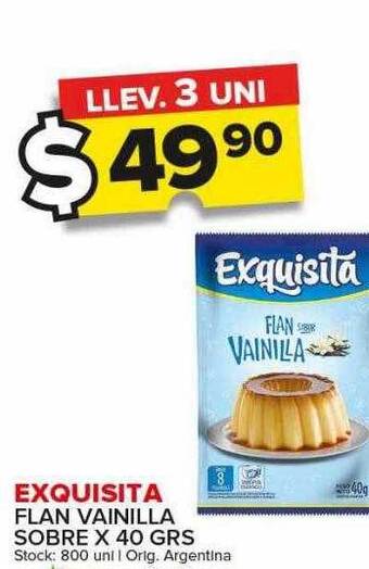Carrefour Maxi Exquisita flan vainilla sobre oferta