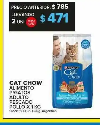 Carrefour Maxi Cat chow alimento p gatos adulto pescado pollo oferta