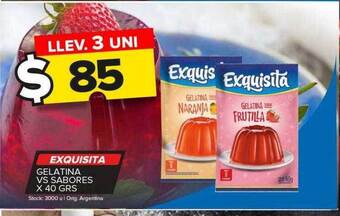 Carrefour Maxi Exquisita gelatina vs sabores oferta