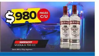 Carrefour Maxi Smirnoff vodka oferta