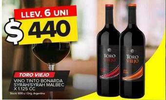 Carrefour Maxi Toro viejo vino tinto bonarda syrah syrah malbec oferta