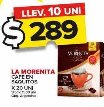 Carrefour Maxi La morenita cafe en saquitos oferta