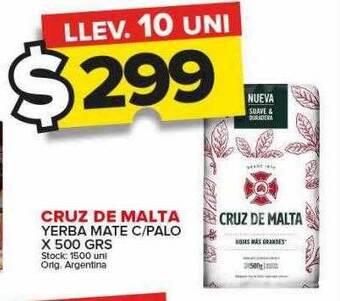 Carrefour Maxi Cruz de malta yerba mate c palo oferta