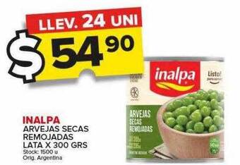 Carrefour Maxi Inalpa arvejas secas remojadas oferta