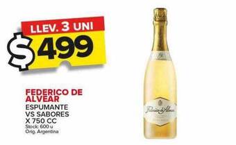 Carrefour Maxi Federico de alvear espumante vs sabores oferta