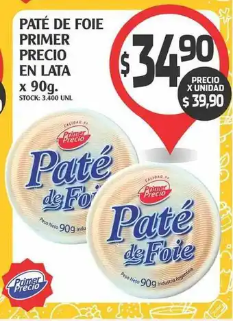 Supermercados Malambo Paté De Foie Primer Precio En Lata x 90g. oferta