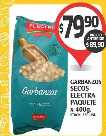 Garbanzos Secos Electra Paquete x 400g.