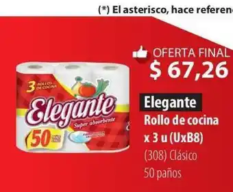 Elegante Rollo de cocina x 3 u (UxB8)
